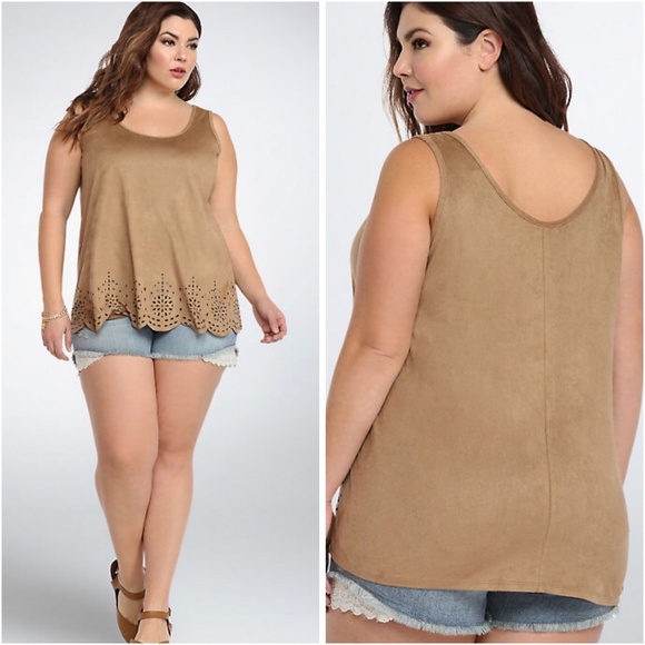 Torrid Tops - NWT Torrid Faux Suede Lazer Cut Tank 4